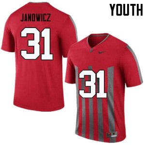 NCAA Ohio State Buckeyes Youth #31 Vic Janowicz Throwback Nike Football College Jersey ZDG4745CG